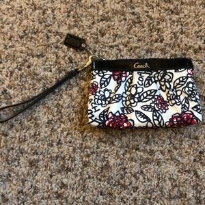 Poppy Pattern Coach Wristlet